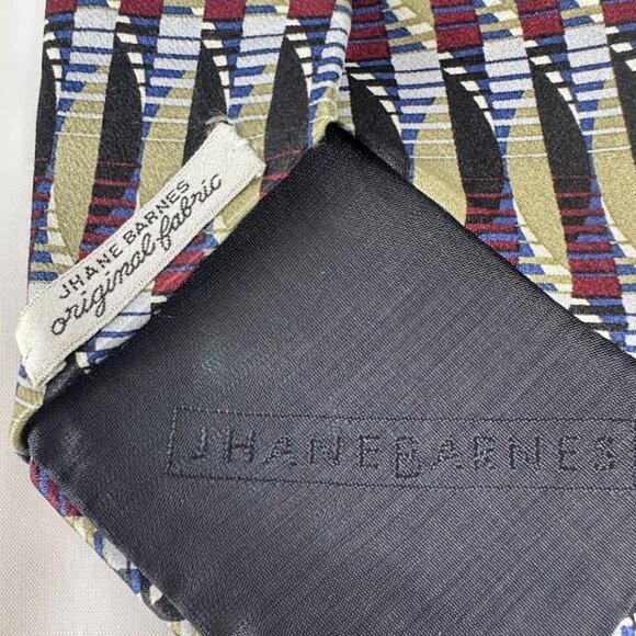 Jhane Barnes Men's Tie 100% Silk Made in Japan - Picture 4 of 4